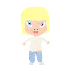cartoon overweight woman N11