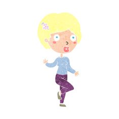 cartoon suprised woman N8