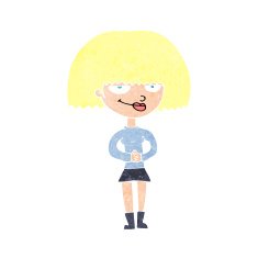 cartoon sly woman N11