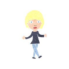 cartoon suprised woman N9