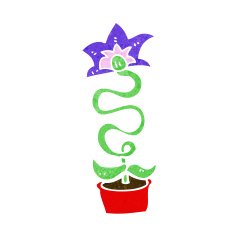 cartoon flower N538