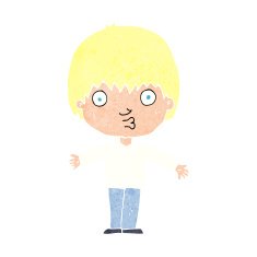 cartoon amazed boy N23