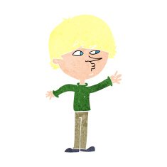cartoon worried man reaching N22