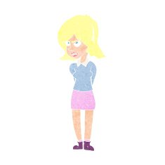 cartoon annoyed woman N224