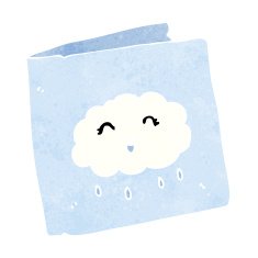 cartoon card with cloud pattern N11