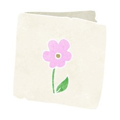 cartoon flower greeting card N11