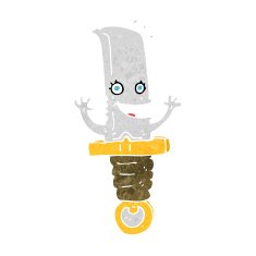 crazy cartoon knife character N11