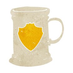 cartoon old tankard N10