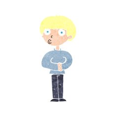 cartoon curious man N83
