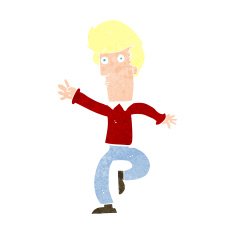 cartoon rushing man N10
