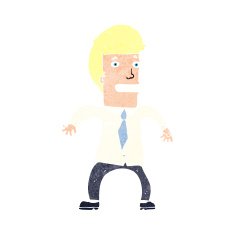 cartoon nervous businessman N11
