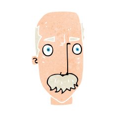 cartoon annoyed old man N75