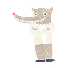 cartoon wolf man N59