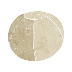 cartoon old stitched football N7