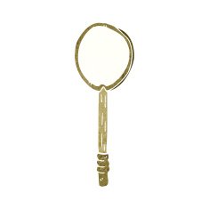 cartoon old tennis racket N11