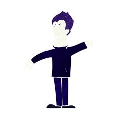 cartoon vampire man N130