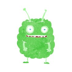 cartoon funny alien monster N10