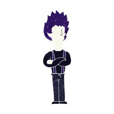 cartoon vampire man N131