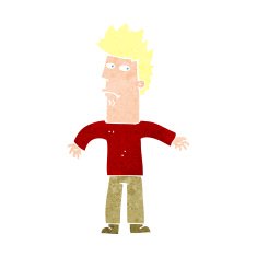 cartoon confused man N68