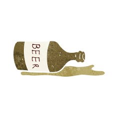 Cartoon Spilled Beer N24