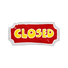 Cartoon Closed Sign N11