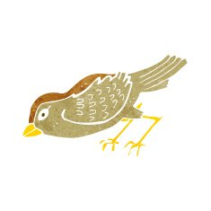 cartoon garden bird N47