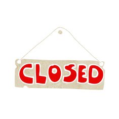 cartoon closed shop sign N11