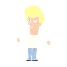 cartoon bored man N41