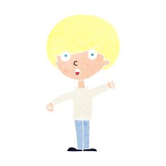 cartoon shocked boy N35