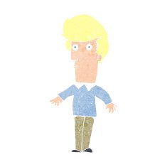 cartoon startled man N57