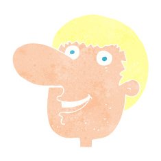 cartoon happy male face N22