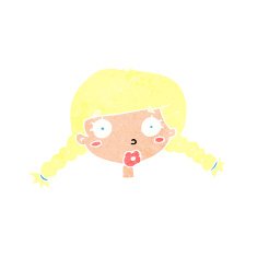 cartoon confused female face N11