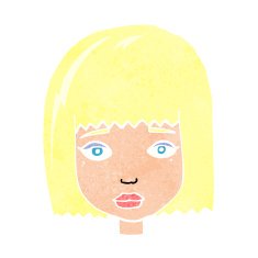 cartoon female face N170