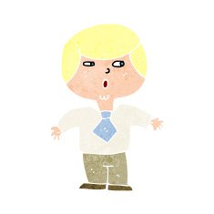 cartoon shocked boy N36