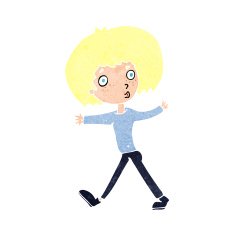cartoon surprised man walking N11