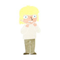 cartoon excited person N11
