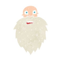 cartoon bearded man N69