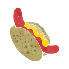 cartoon hotdog N23