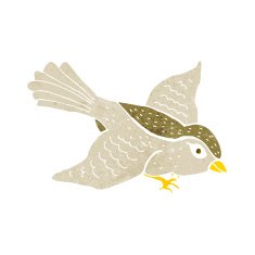 cartoon flying bird N34