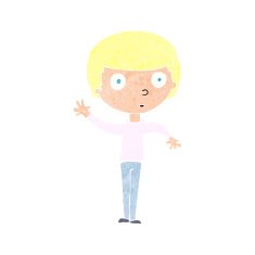 cartoon waving boy N24
