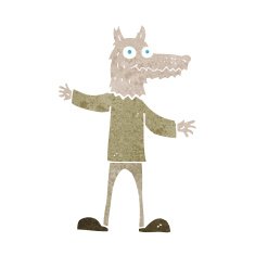 cartoon wolf man N61