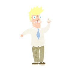 cartoon man with idea N198