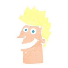 cartoon happy man face N22