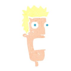 cartoon shocked man's face N6