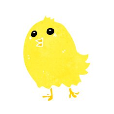 cartoon happy yellow bird N3