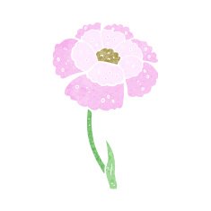 cartoon flower N542