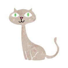 Cartoon Cat N343