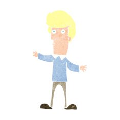 cartoon startled man N60