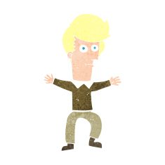 cartoon startled man N61