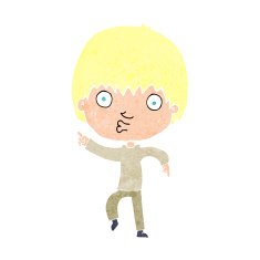 cartoon impressed boy pointing N12
